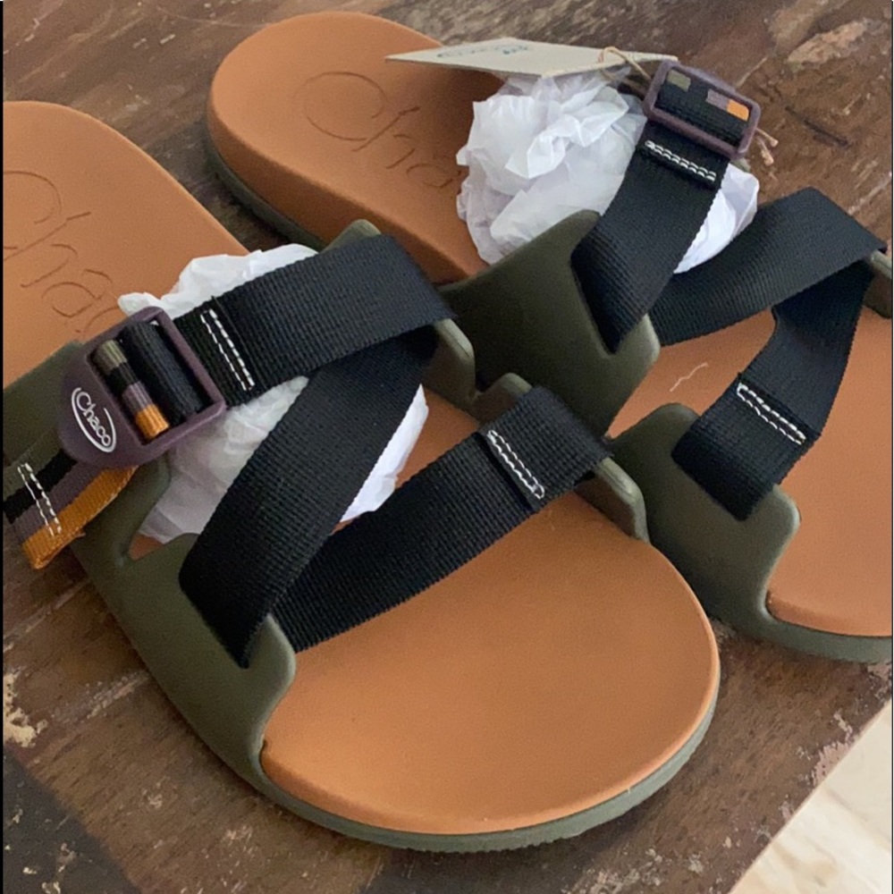 Brand new Chaco slides. Too big for my husband. Size 11.